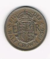 //  GREAT BRITAIN  1/2  CROWN  1956 - K. 1/2 Crown