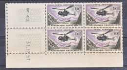 France PA  37 Alouette Bloc De 4 Coin Daté 31 12 1957  Neuf ** TB MNH Cote 360 - Poste Aérienne