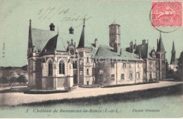 Chateau De Beaumont La Ronce - Facade Orientale - Castle - 3 - Old Postcard - 1906 - France - Used - Beaumont-la-Ronce