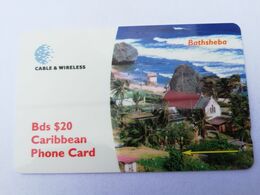 BARBADOS   $20-  Gpt Magnetic     BAR-284C  284CBDC   BATHSHEBA       Very Fine Used  Card  ** 2921** - Barbades