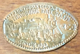 ÉTATS-UNIS USA STRASBURG #90 RAIL ROAD LOCOMOTIVE TRAIN RAILWAY PIÈCE ÉCRASÉE PENNY ELONGATED COIN MEDALS TOKENS - Souvenir-Medaille (elongated Coins)