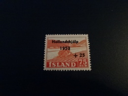 K33143- Stamp MNH Iceland 1953 - SC. B12 - Overprinted Hallondshjalp +25 - Ungebraucht