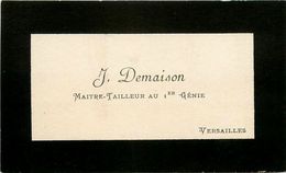 Versailles * J. DEMAISON Maitre Tailleur Au 1er Génie * Carte De Visite Anciene - Versailles