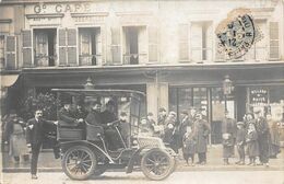 Thème  Automobile   Voiture Renault Devant Maison Desrolles .Café Des Art... Paris . Photo (voir Scan) - PKW