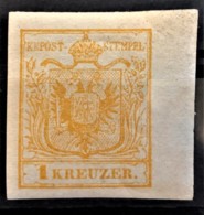 AUSTRIA 1850 - MLH - ANK 1Nb. - Neudruck 1884 - 1kr - Proofs & Reprints