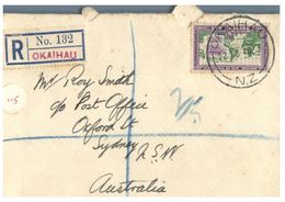 (G 27) Older FDC Cover - New Zealand To Australia - Registered Cover (1940 ?) - Cartas & Documentos