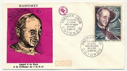 DAHOMEY => 2 FDC => Pape Paul VI - Appel En Faveur De La Paix - 1968 - Bénin – Dahomey (1960-...)