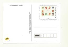 PAP LA POSTE LE LANGAGE  DES TIMBRES. - Official Stationery