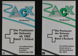 ZACK, Postal Rates Of Switzerland, 2 Volumes - Filatelia E Storia Postale