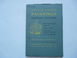 NOTABLE MODERN PAINTINGS : DRAWINGS - SCULPTURES 1958 - Cultural