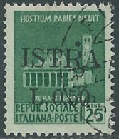 1945 OCCUPAZIONE JUGOSLAVA ISTRIA POLA USATO 50 SU 25 CENT - RA8-5 - Occup. Iugoslava: Istria