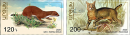 Artsakh - Armenia - Nagorno Karabakh 2020 Mi 222-223 Fauna Preservation Of The Widlife Jungle Cat Least Weasel MNH** - Armenia