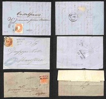 ANTICHI STATI ITALIANI - LOMBARDO VENETO - 1856/1862 - Insieme Di Tre Letterine - 2 Affrancate Con 15 Cent (20) E 1 Con  - Sonstige & Ohne Zuordnung