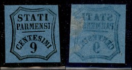 ANTICHI STATI ITALIANI - PARMA - 1857 - Non Emesso - 9 Cent (2A) - Gomma Originale (250) - Sonstige & Ohne Zuordnung