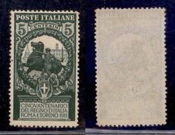 REGNO - 1911 - 5 + 5 Cent Unità (93) - Gomma Integra (175) - Sonstige & Ohne Zuordnung