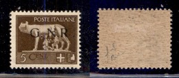 RSI - G.N.R. BRESCIA - 1943 - 5 Cent (470/I L) - R Accostato A N - Gomma Originale - Sonstige & Ohne Zuordnung