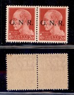 RSI - G.N.R. BRESCIA - 1943 - 20 Cent (473/Ioa + 473/Ipb) In Coppia (N Punto Scalpellato + M Punto Grosso) - Gomma Integ - Sonstige & Ohne Zuordnung