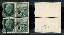 RSI - G.N.R. BRESCIA - 1943 - 25 Cent Marina (13/IIeg + 13/IIef) - Coppia Usata - Pos. 30 (punti Piccoli) + 35 (R Punto  - Sonstige & Ohne Zuordnung