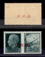 RSI - G.N.R. BRESCIA - 1943 - 25 Cent Esercito (14/If + Ed) Con Decalco + Punto Piccolo Dopo G (pos. 64) - Gomma Integra - Sonstige & Ohne Zuordnung