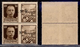 RSI - G.N.R. BRESCIA - 1943 - Secondo + Terzo Tipo - 30 Cent (17/I + 17/II) In Coppia - Gomma Integra - Sonstige & Ohne Zuordnung