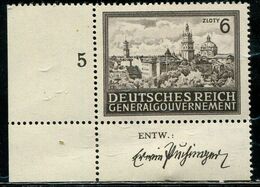 CE0075 Poland 1943 Krakow Castle Building 1 New With Right-angled Edges MNH - Andere & Zonder Classificatie