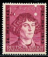 CE0078 Poland 1943 Copernicus's Birthday Plus Character 1V Engraving Version MNH - Other & Unclassified