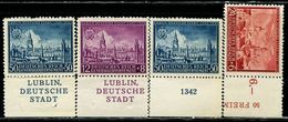 CE0087 Poland 1942 Architectural Scenery 4 Paper With Border MNH - Other & Unclassified