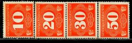 CE0090 Poland 1940 Rural Delivery Stamps 4V MNH - Other & Unclassified