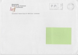 Liechtenstein Postmark - Envelope Historischer Verein Für Das Fürstentum Liechtenstein - Cancelled In Schaan - Maschinenstempel (EMA)