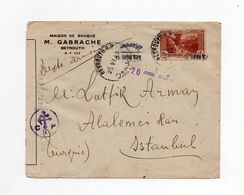 !!! LETTRE DE BEYROUTH POUR ISTAMBOUL DU 23/6/1943 AVEC CENSURE FORCES FRANCAISES LIBRES - Lettres & Documents