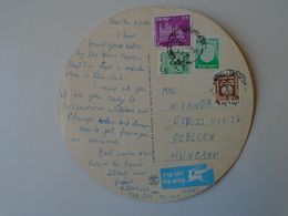 DI.10.8  Israel  Round Postcard -Betlehem Kfar Kana Nazareth Mounth Tabor  Tabgha - Storia Postale