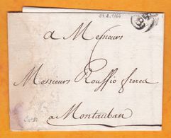 1764 - Marque Postale B Couronné Sur LAC De Bordeaux Vers Montauban - Règne De Louis XV - 1701-1800: Precursores XVIII