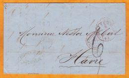 1863    - Lettre Pliée En Français De Rotterdam Vers Le Havre, France Via Erquelines & Paris - Postal History
