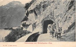 ¤¤    -   SUISSE   -  BRUNNEN   -   Axenstrasse MitMorschacher-Post  -  Malle-Poste  -  Coins Décollés    -  ¤¤ - Morschach