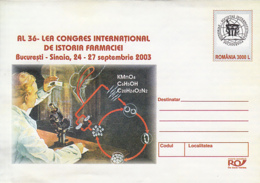 89269- INTERNATIONAL CONGRESS OF PHARMACY HISTORY, HEALTH, COVER STATIONERY, 2003, ROMANIA - Pharmacy