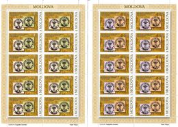 Moldova 2008 . First Stamp-150. 2 Sheetlets, Each Of 10  . Michel # 613-14 KB - Moldavie
