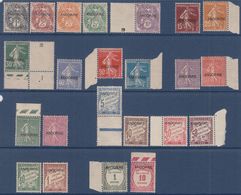 Andorre France 22 Timbres Neufs Sans Gomme +1 Avec Gomme N°16 Semeuse Lignée 65c - Andere & Zonder Classificatie