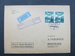 KARTE Flugpost Erstflug Presov - Bratislava 1943///  D*45301 - Briefe U. Dokumente