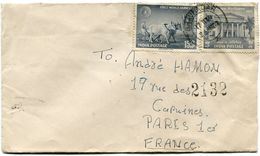 INDE LETTRE DEPART BHAVNAGAR 17 II 60 POUR LA FRANCE - Storia Postale