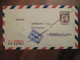 Perou 1957 Peru Obliteration Manuelle Voir Le Dos Enveloppe Cover Air Mail Par Avion Via Aerea - Peru