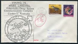 1975 Cocos Keeling Islands,Australia VIKING Mars Landing,Tidbinbilla Canberra Space Rocket Cover.Postage Due, Curtin ACT - Oceania