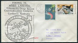 1975 Australia, Australian Antarctic Territory, A.A.T. VIKING Mars Landing,Tidbinbilla Canberra Space Rocket Cover. - Oceania