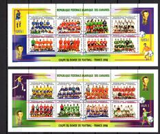 Comoro Islands - Comores 1998 Football Soccer World Cup 4 Sheetlets MNH - 1998 – Francia
