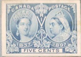 O) 1897 CANADA, DIE PROOF, QUEEN VICTORIA 1837 AND QUEEN VICTORIA 1897 SC 54 5c, XF - Prove & Ristampe