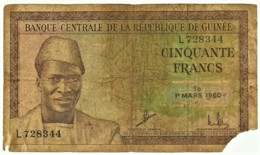 Guinea - 50 Francs - 1 Mars 1960 - Pick: 12 - Serie L - Guinée