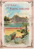 Chromo - Château De Fontainebleau Et La Roche Qui Tremble  - Dos Pub Chocolat Rationnel Des Pharmaciens Français - Altri
