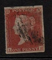 GB Victoria Penny Red Imperf  ; 4 Margins.  ; Some Faults - Used Stamps