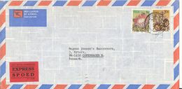 South Africa RSA Express Air Mail Cover Sent To Denmark 24-1-1979 Topic Stamps - Poste Aérienne