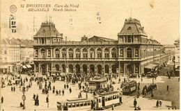 Belgique - Bruxelles - Gare Du Nord - Tramways - Albert Nº 52 - Ecrite, Timbrée - Transport Urbain En Surface