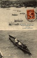 44-NANTES- SOUVENIR DE LA GRANDE SEMAINE MARITIME - AOÛT 1908 LES REGATS DANS LE PORT MULTIVUES - Nantes